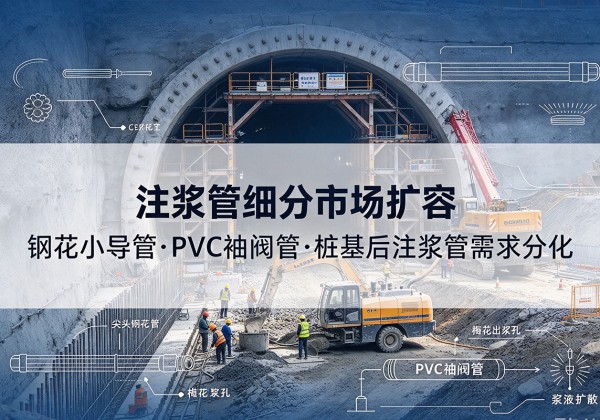 周村注浆管细分市场扩容，隧道钢花小导管、PVC 袖阀管、桩基后注浆管需求分化